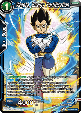 Vegeta, Energy Fortification (Uncommon) [BT13-040] | Shuffle n Cut Hobbies & Games