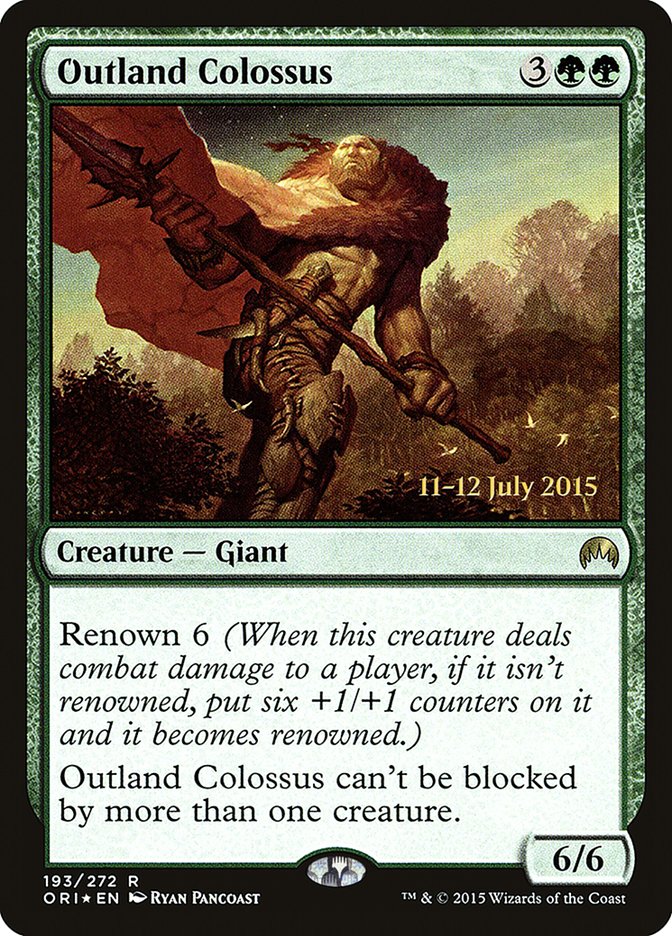 Outland Colossus [Magic Origins Prerelease Promos] | Shuffle n Cut Hobbies & Games