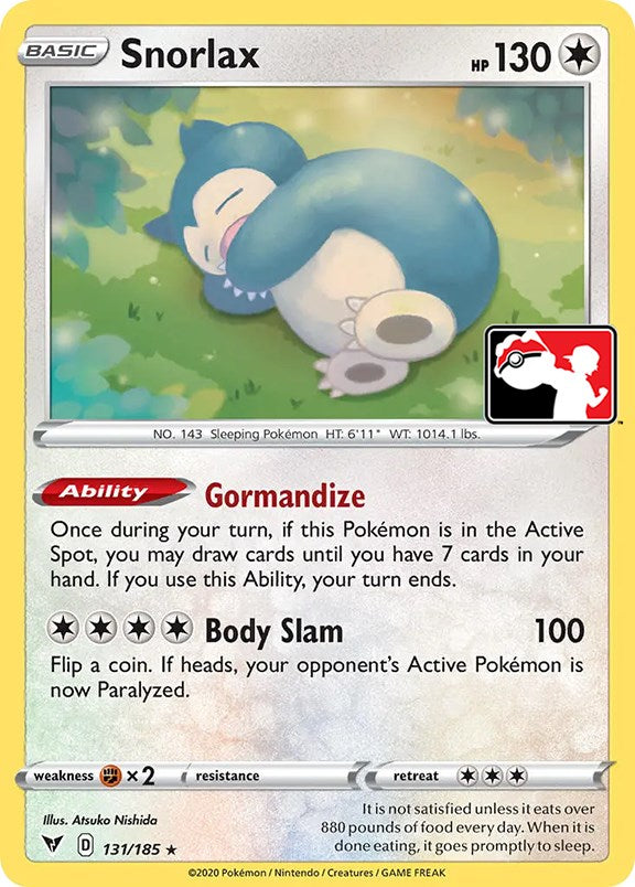 Snorlax (131/185) [Prize Pack Series One] | Shuffle n Cut Hobbies & Games