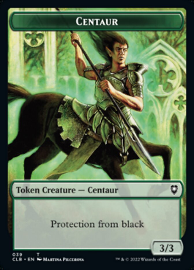 Horror // Centaur Double-Sided Token [Commander Legends: Battle for Baldur's Gate Tokens] | Shuffle n Cut Hobbies & Games