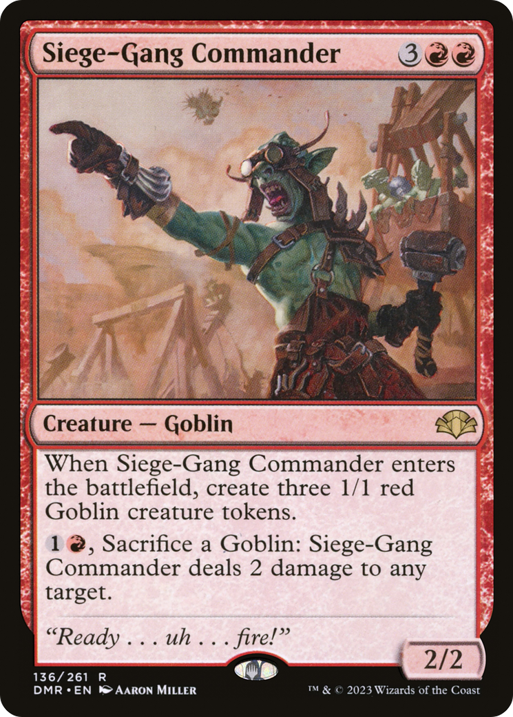 Siege-Gang Commander [Dominaria Remastered] | Shuffle n Cut Hobbies & Games