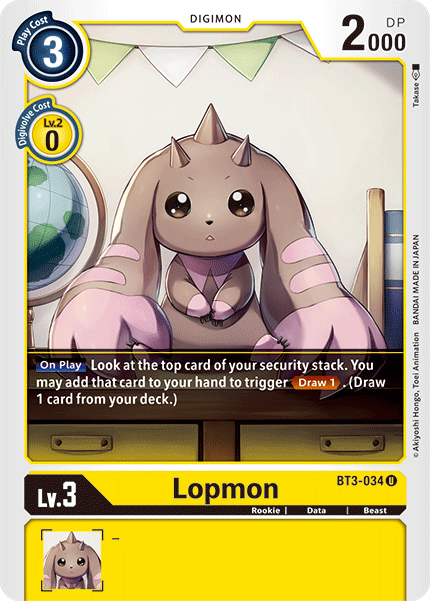 Lopmon [BT3-034] [Release Special Booster Ver.1.5] | Shuffle n Cut Hobbies & Games