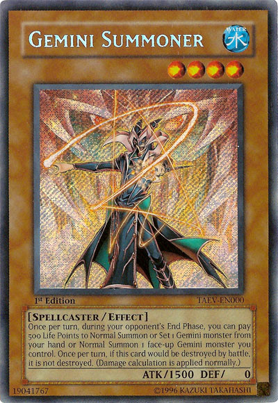 Gemini Summoner [TAEV-EN000] Secret Rare | Shuffle n Cut Hobbies & Games