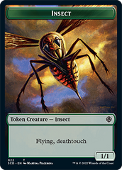 Insect // Human Warrior Double-Sided Token [Starter Commander Decks] | Shuffle n Cut Hobbies & Games