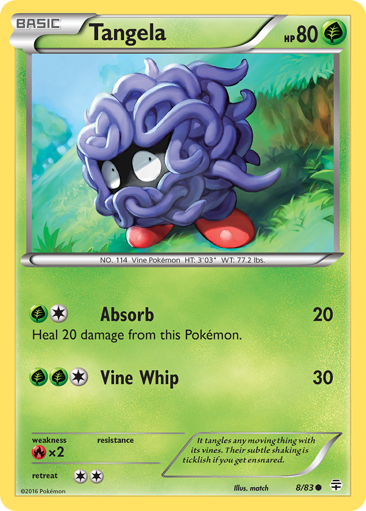 Tangela (8/83) [XY: Generations] | Shuffle n Cut Hobbies & Games