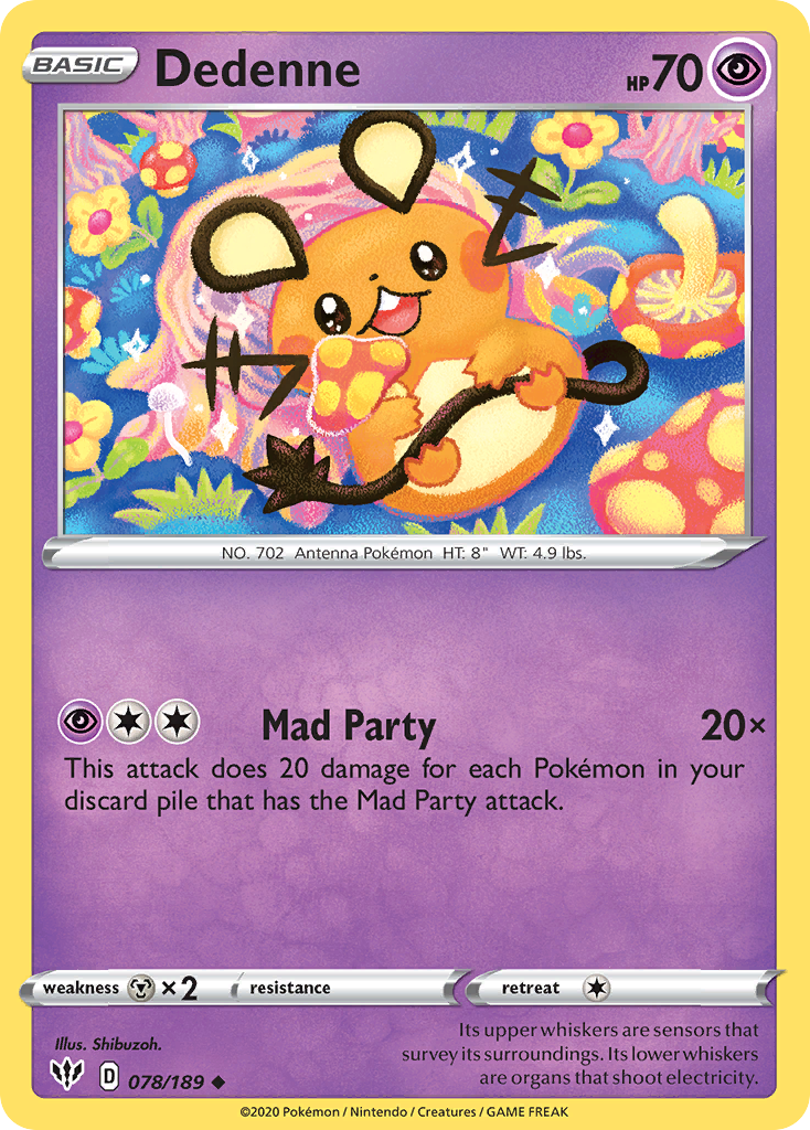 Dedenne (078/189) [Sword & Shield: Darkness Ablaze] | Shuffle n Cut Hobbies & Games