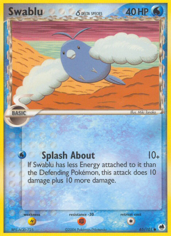 Swablu (65/101) (Delta Species) [EX: Dragon Frontiers] | Shuffle n Cut Hobbies & Games