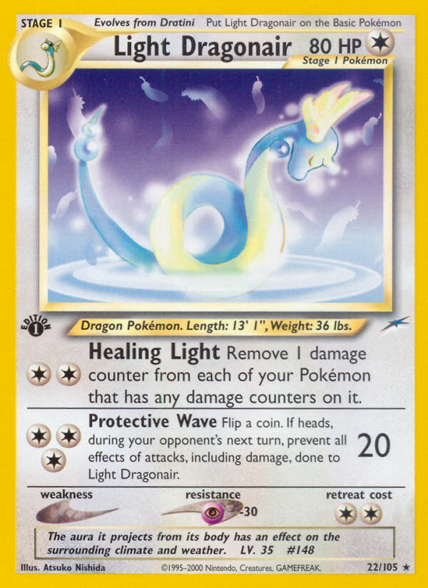 Light Dragonair (22/105) [Neo Destiny 1st Edition] | Shuffle n Cut Hobbies & Games