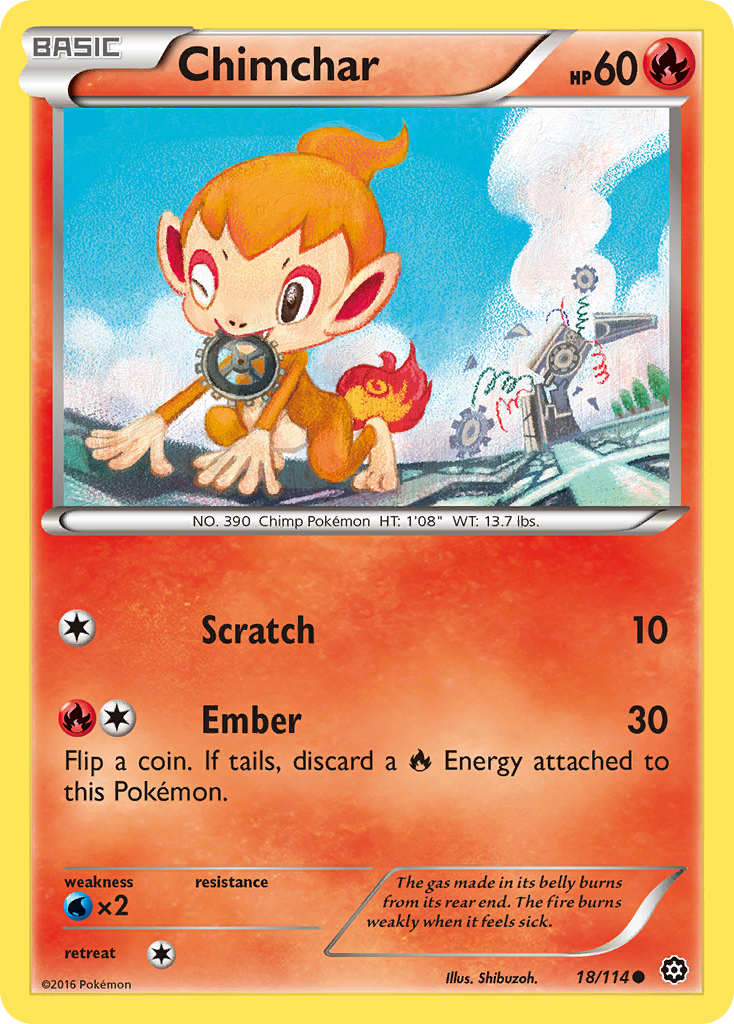 Chimchar (18/114) [XY: Steam Siege] | Shuffle n Cut Hobbies & Games