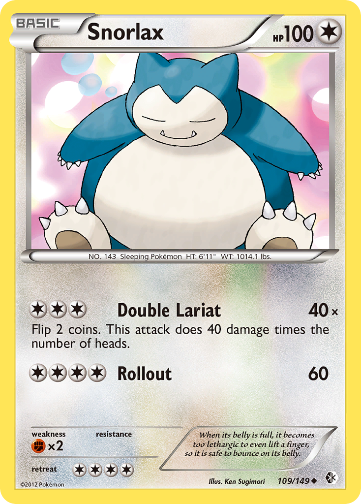 Snorlax (109/149) [Black & White: Boundaries Crossed] | Shuffle n Cut Hobbies & Games