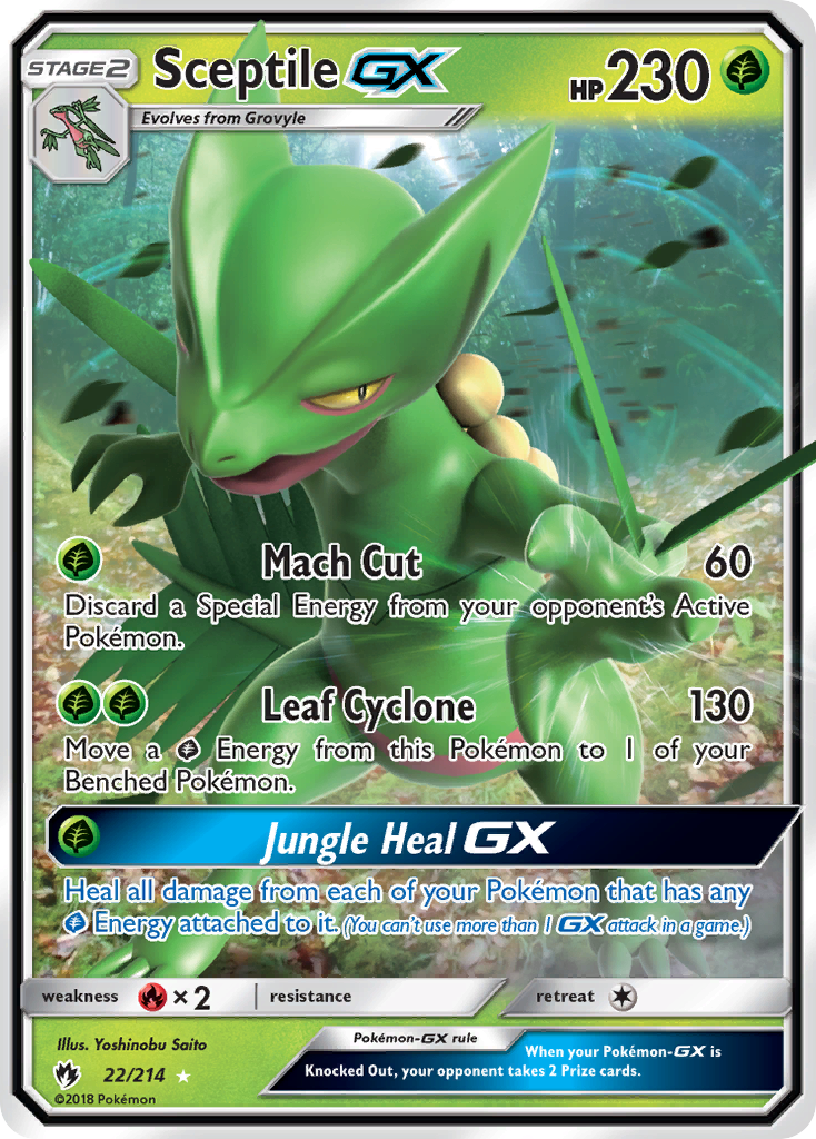 Sceptile GX (22/214) [Sun & Moon: Lost Thunder] | Shuffle n Cut Hobbies & Games