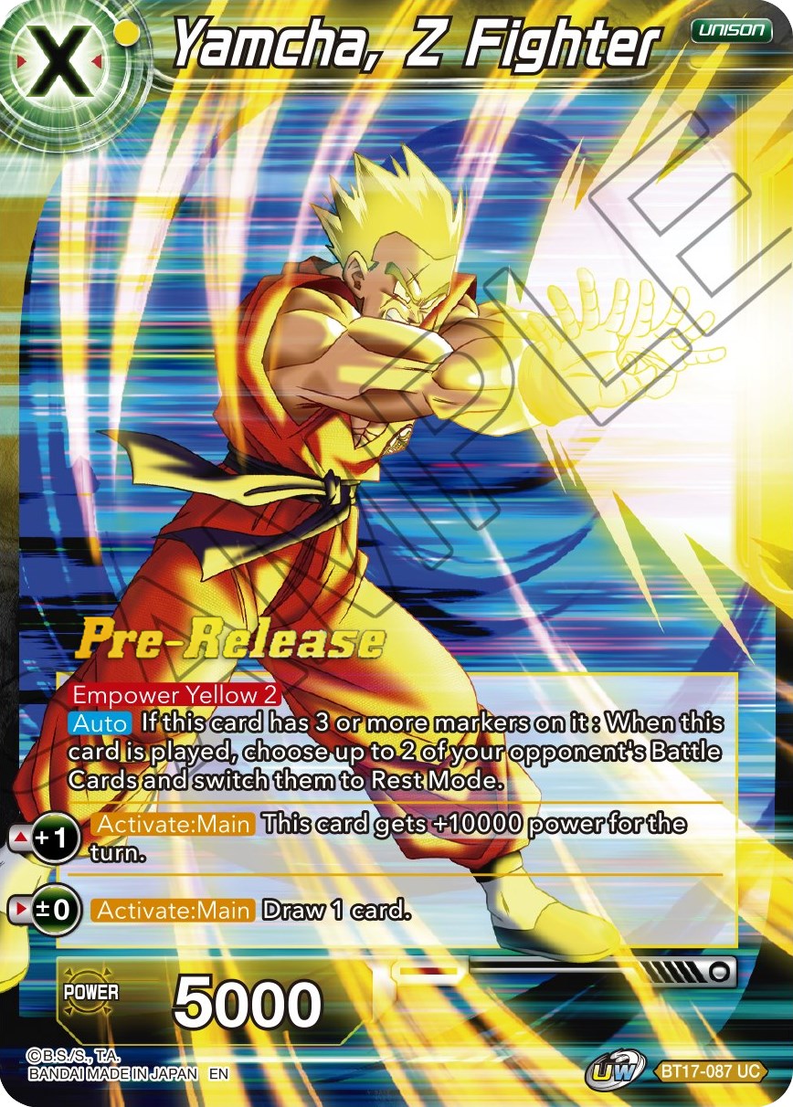 Yamcha, Z Fighter (BT17-087) [Ultimate Squad Prerelease Promos] | Shuffle n Cut Hobbies & Games