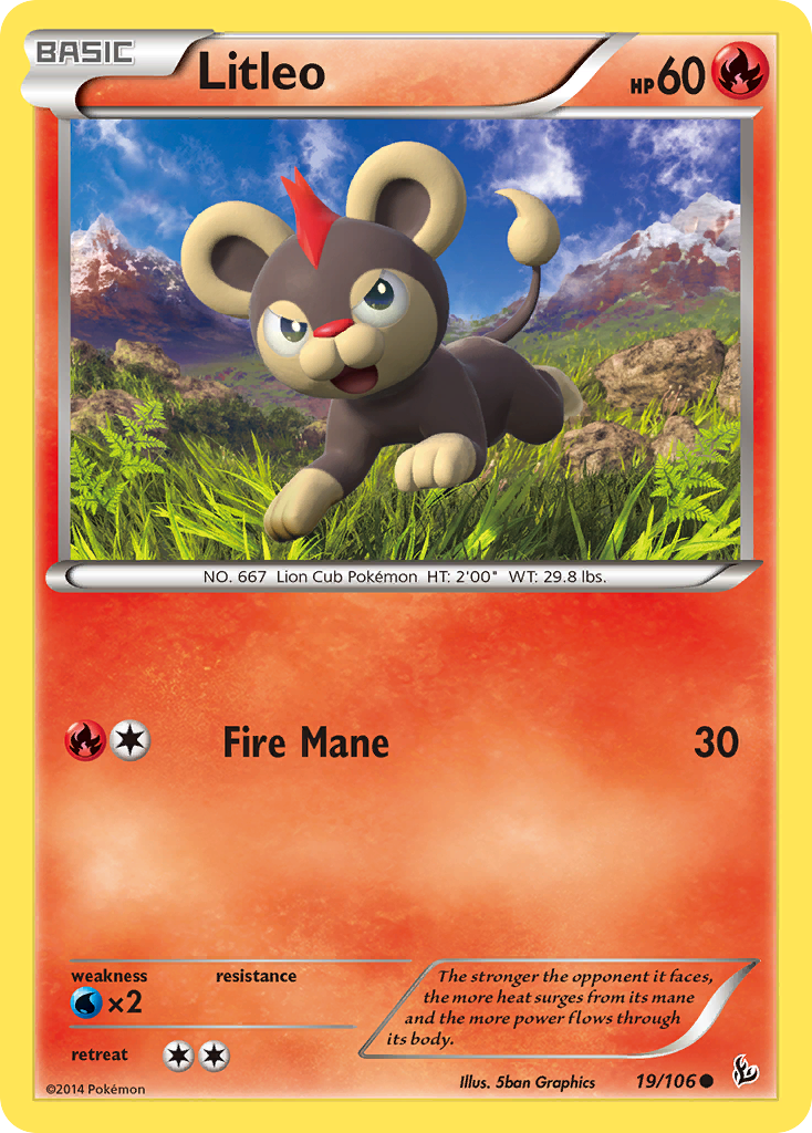 Litleo (19/106) [XY: Flashfire] | Shuffle n Cut Hobbies & Games