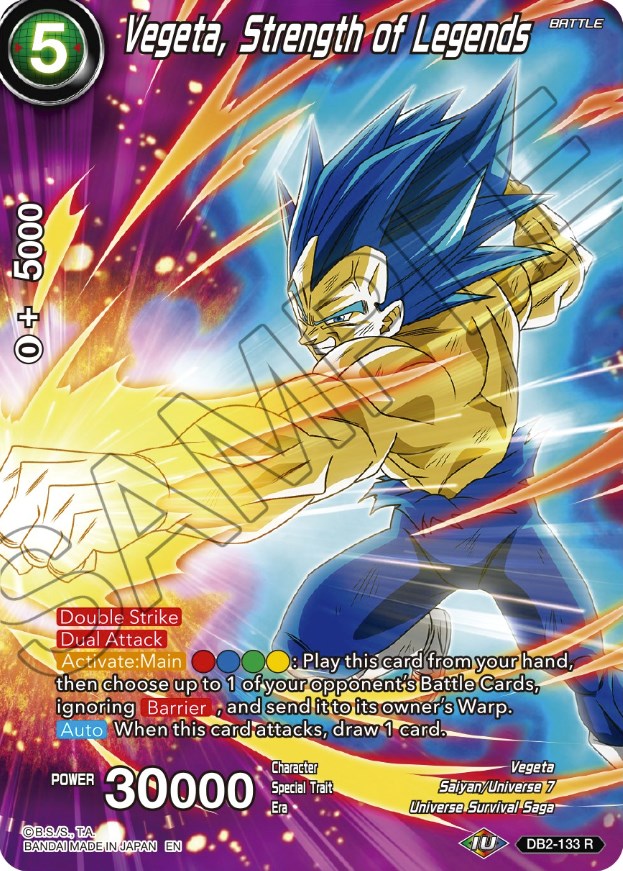 Vegeta, Strength of Legends (DB2-133) [Theme Selection: History of Vegeta] | Shuffle n Cut Hobbies & Games