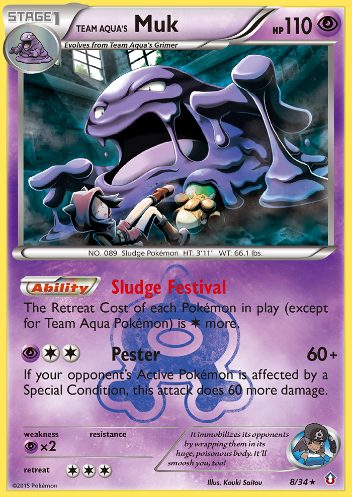 Team Aqua's Muk (8/34) [XY: Double Crisis] | Shuffle n Cut Hobbies & Games