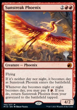 Sunstreak Phoenix (Promo Pack) [Innistrad: Midnight Hunt Promos] | Shuffle n Cut Hobbies & Games