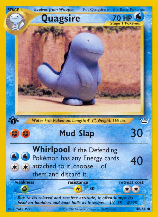 Quagsire (48/64) [Neo Revelation 1st Edition] | Shuffle n Cut Hobbies & Games