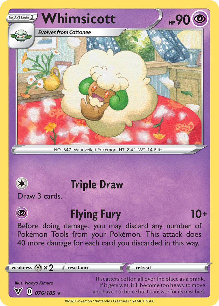 Whimsicott (076/185) [Sword & Shield: Vivid Voltage] | Shuffle n Cut Hobbies & Games