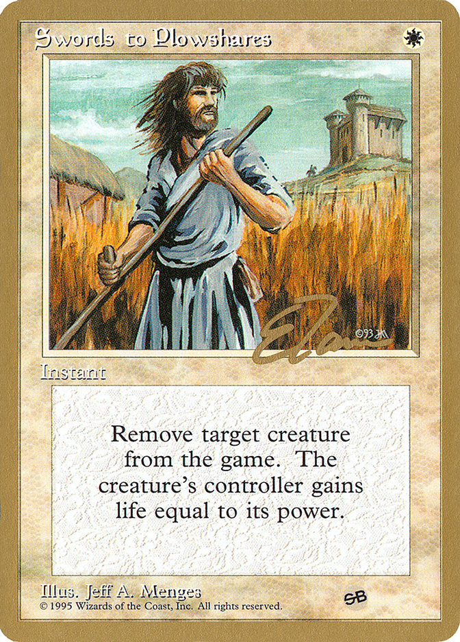 Swords to Plowshares (Eric Tam) (SB) [Pro Tour Collector Set] | Shuffle n Cut Hobbies & Games