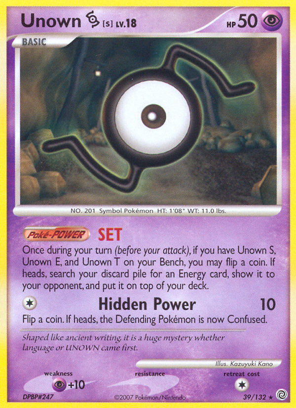 Unown S (39/132) [Diamond & Pearl: Secret Wonders] | Shuffle n Cut Hobbies & Games