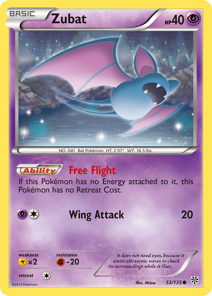 Zubat (53/135) [Black & White: Plasma Storm] | Shuffle n Cut Hobbies & Games