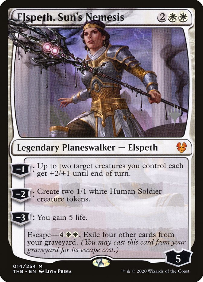 Elspeth, Sun's Nemesis (Promo Pack) [Theros Beyond Death Promos] | Shuffle n Cut Hobbies & Games