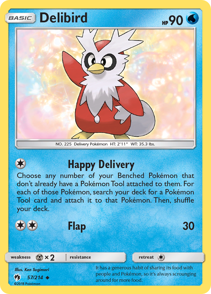 Delibird (57/214) [Sun & Moon: Lost Thunder] | Shuffle n Cut Hobbies & Games