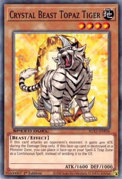 Crystal Beast Topaz Tiger [SGX1-ENF06] Common | Shuffle n Cut Hobbies & Games