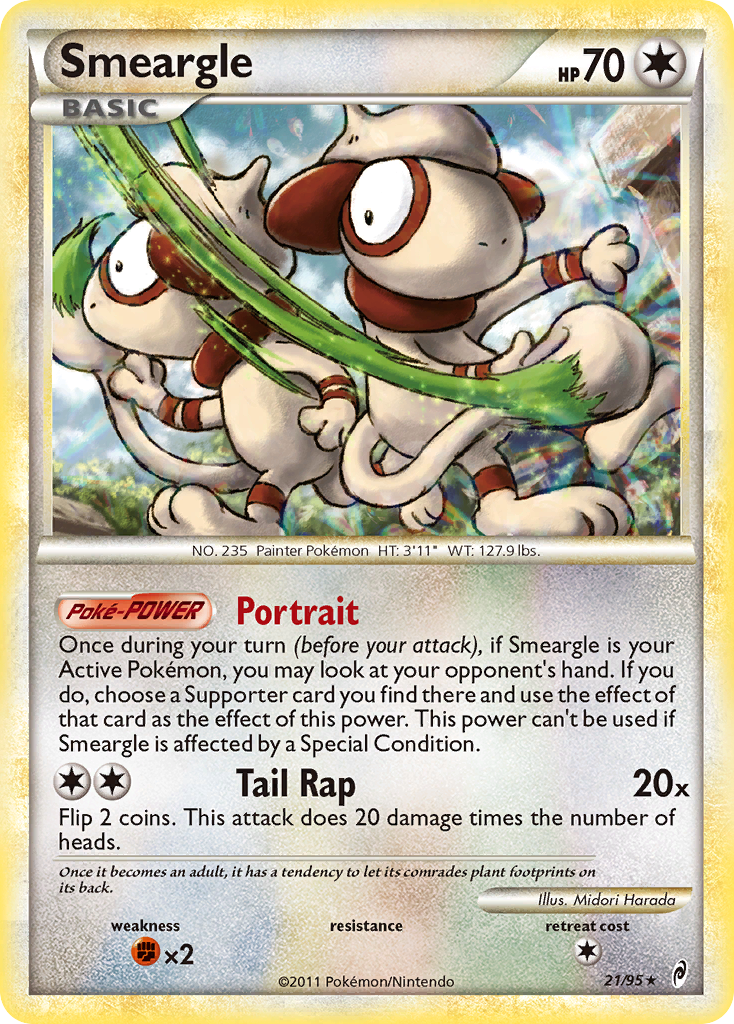 Smeargle (21/95) [HeartGold & SoulSilver: Call of Legends] | Shuffle n Cut Hobbies & Games