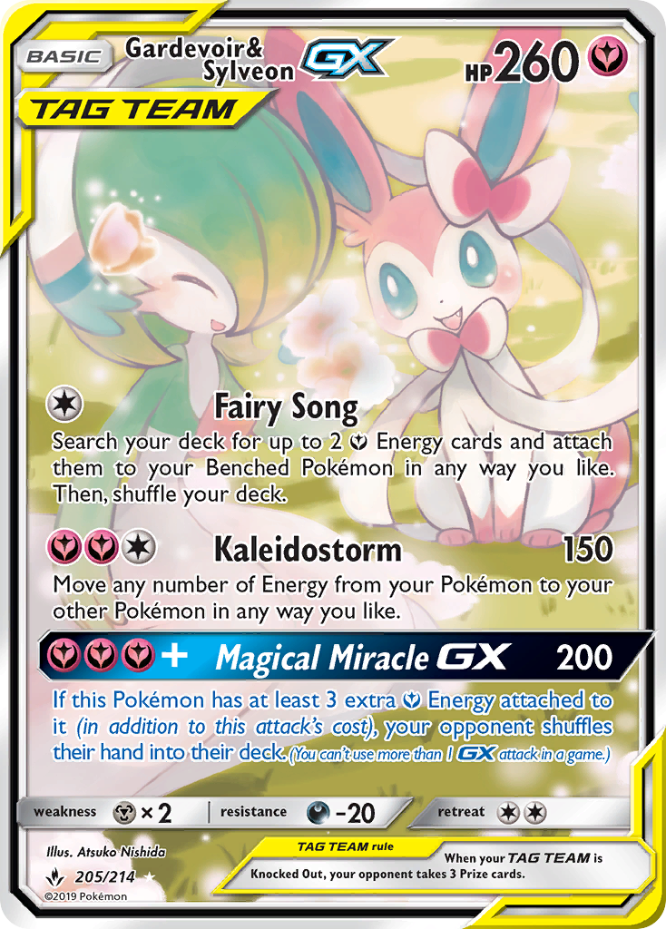 Gardevoir & Sylveon GX (205/214) [Sun & Moon: Unbroken Bonds] | Shuffle n Cut Hobbies & Games