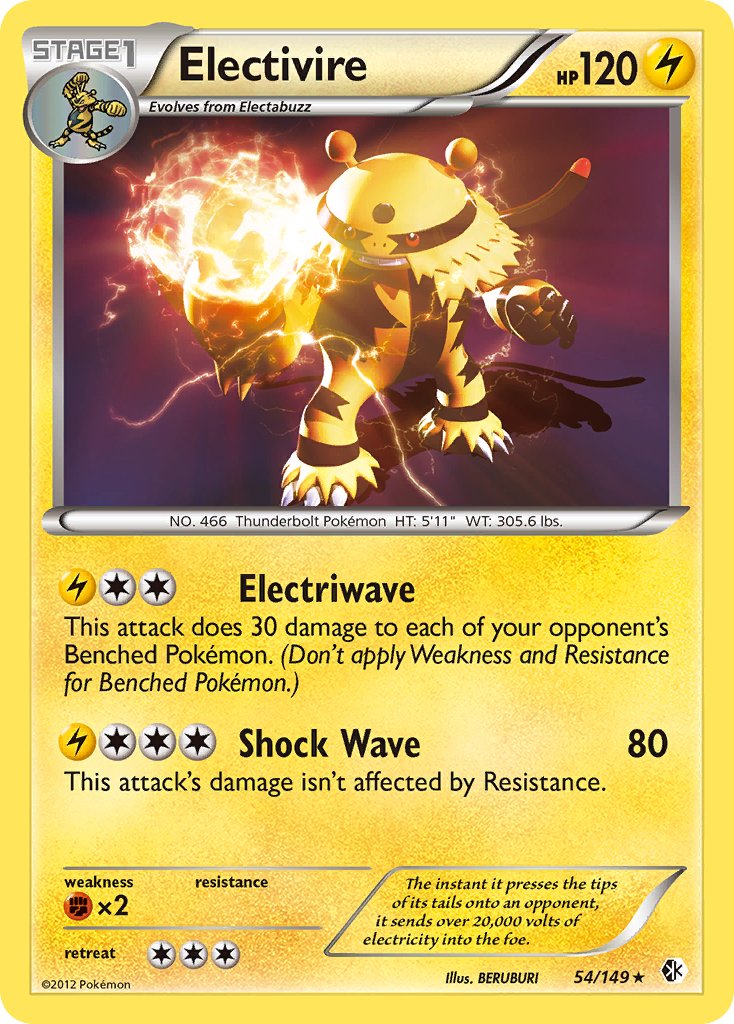 Electivire (54/149) (Cosmos Holo) (Blister Exclusive) [Black & White: Boundaries Crossed] | Shuffle n Cut Hobbies & Games