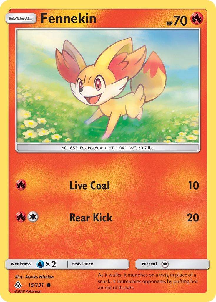 Fennekin (15/131) [Sun & Moon: Forbidden Light] | Shuffle n Cut Hobbies & Games