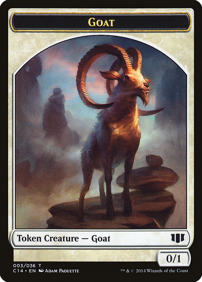 Goblin // Goat Double-Sided Token [Commander 2014 Tokens] | Shuffle n Cut Hobbies & Games