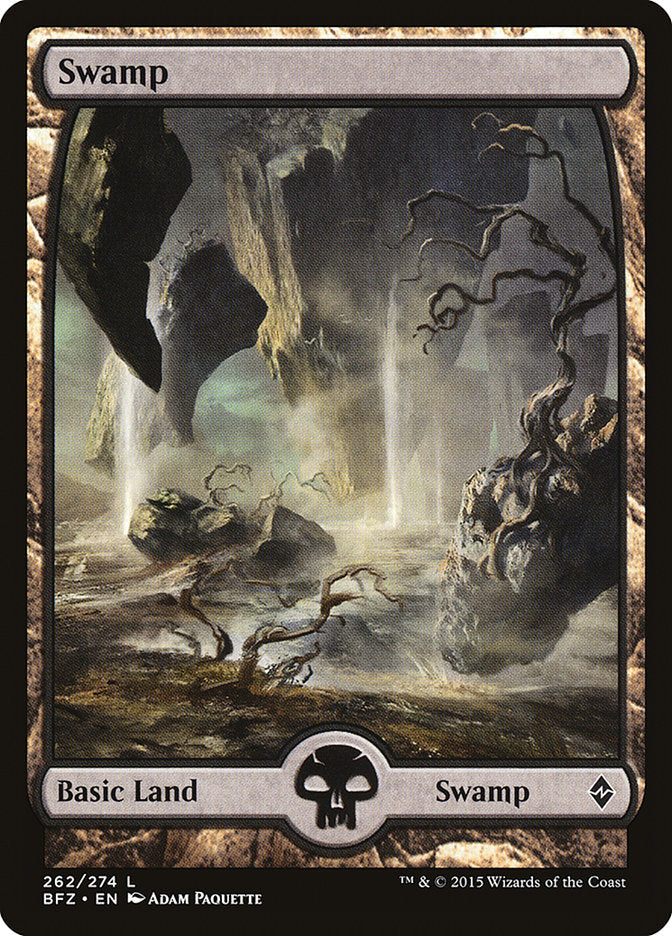 Swamp (262) (Full Art) [Battle for Zendikar] | Shuffle n Cut Hobbies & Games