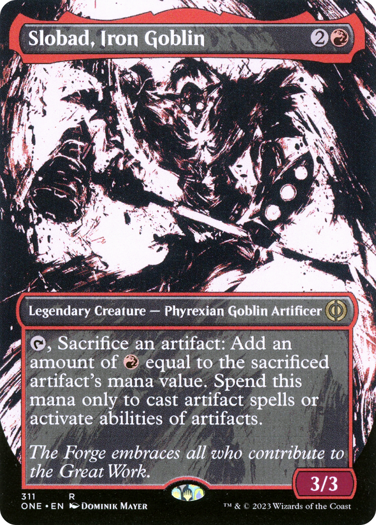 Slobad, Iron Goblin (Borderless Ichor) [Phyrexia: All Will Be One] | Shuffle n Cut Hobbies & Games