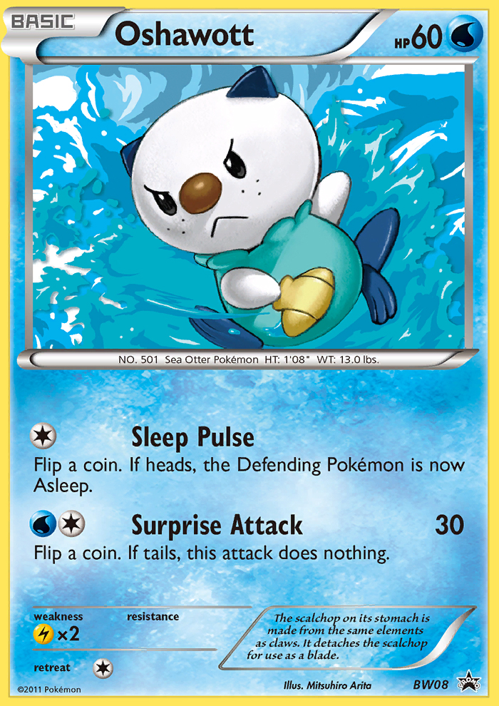 Oshawott (BW08) [Black & White: Black Star Promos] | Shuffle n Cut Hobbies & Games