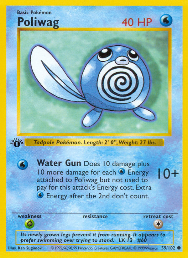 Poliwag (59/102) (Shadowless) [Base Set 1st Edition] | Shuffle n Cut Hobbies & Games