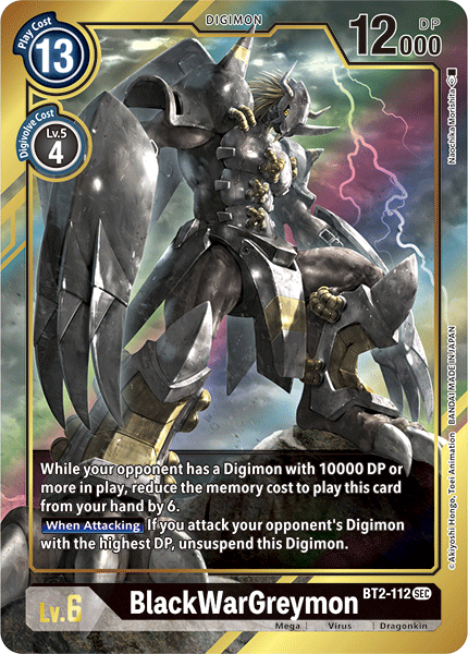 BlackWarGreymon [BT2-112] (Alternate Art) [Release Special Booster Ver.1.5] | Shuffle n Cut Hobbies & Games