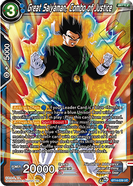 Great Saiyaman, Combo of Justice (BT14-039) [Cross Spirits] | Shuffle n Cut Hobbies & Games