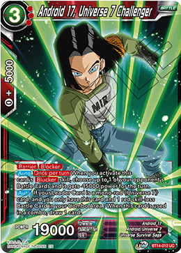 Android 17, Universe 7 Challenger (BT14-012) [Cross Spirits] | Shuffle n Cut Hobbies & Games