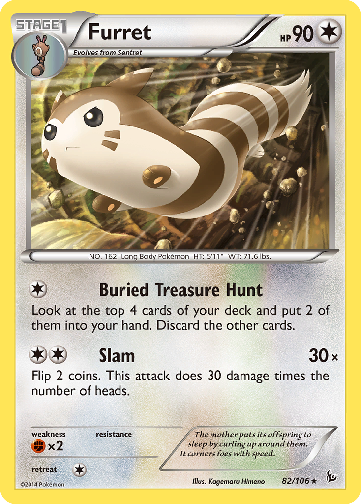 Furret (82/106) [XY: Flashfire] | Shuffle n Cut Hobbies & Games