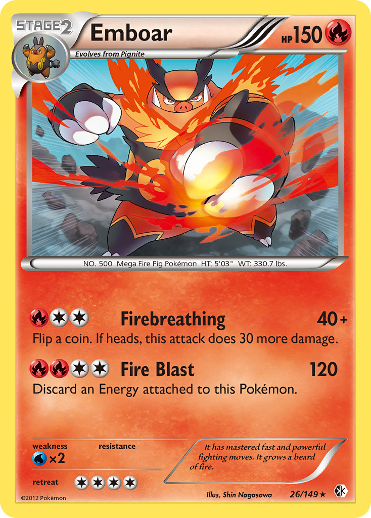 Emboar (26/149) [Black & White: Boundaries Crossed] | Shuffle n Cut Hobbies & Games