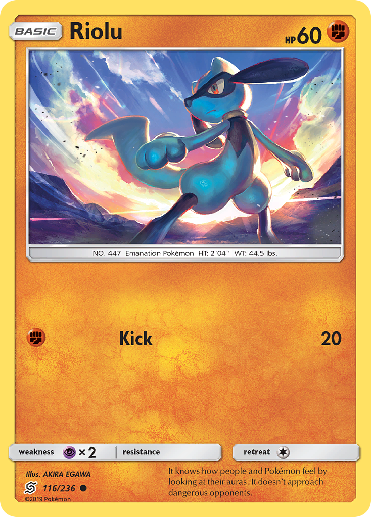 Riolu (116/236) [Sun & Moon: Unified Minds] | Shuffle n Cut Hobbies & Games