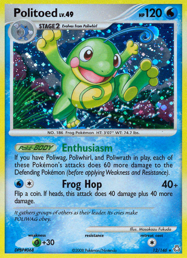 Politoed (12/146) [Diamond & Pearl: Legends Awakened] | Shuffle n Cut Hobbies & Games