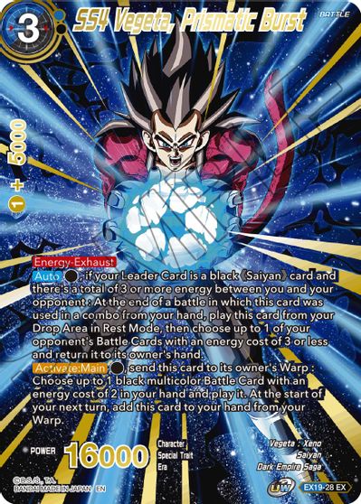 SS4 Vegeta, Prismatic Burst [EX19-28] | Shuffle n Cut Hobbies & Games