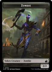 Spirit (0018) // Zombie Double-Sided Token [Ravnica Remastered Tokens] | Shuffle n Cut Hobbies & Games