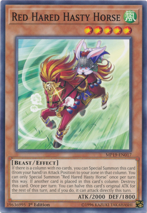 Red Hared Hasty Horse [MP19-EN017] Common | Shuffle n Cut Hobbies & Games