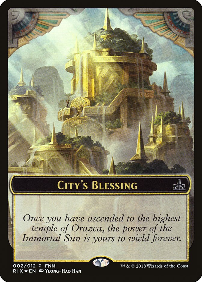 City's Blessing // Elemental Double-Sided Token [Friday Night Magic 2018] | Shuffle n Cut Hobbies & Games