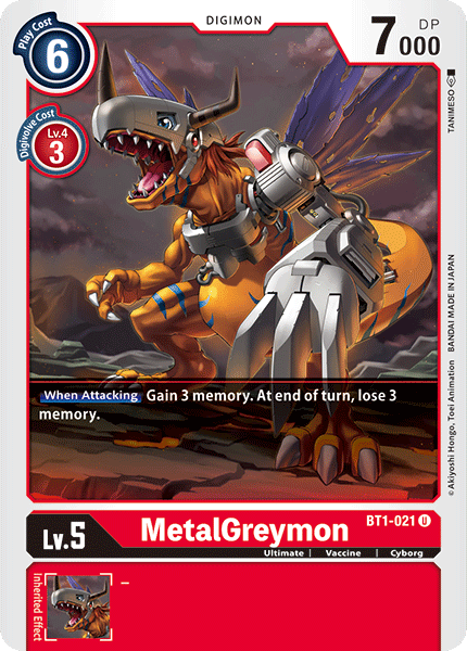 MetalGreymon [BT1-021] [Release Special Booster Ver.1.0] | Shuffle n Cut Hobbies & Games