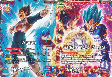 Vegeta // Saiyan Bond Vegeta [TB1-001] | Shuffle n Cut Hobbies & Games